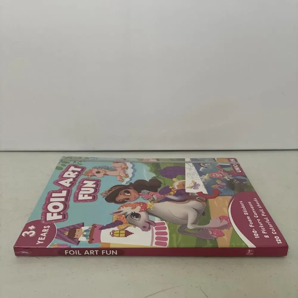 Foil Art Fun Unicorns & Princesses 100 + Foam Stickers 120 Foil Sheets Brand New